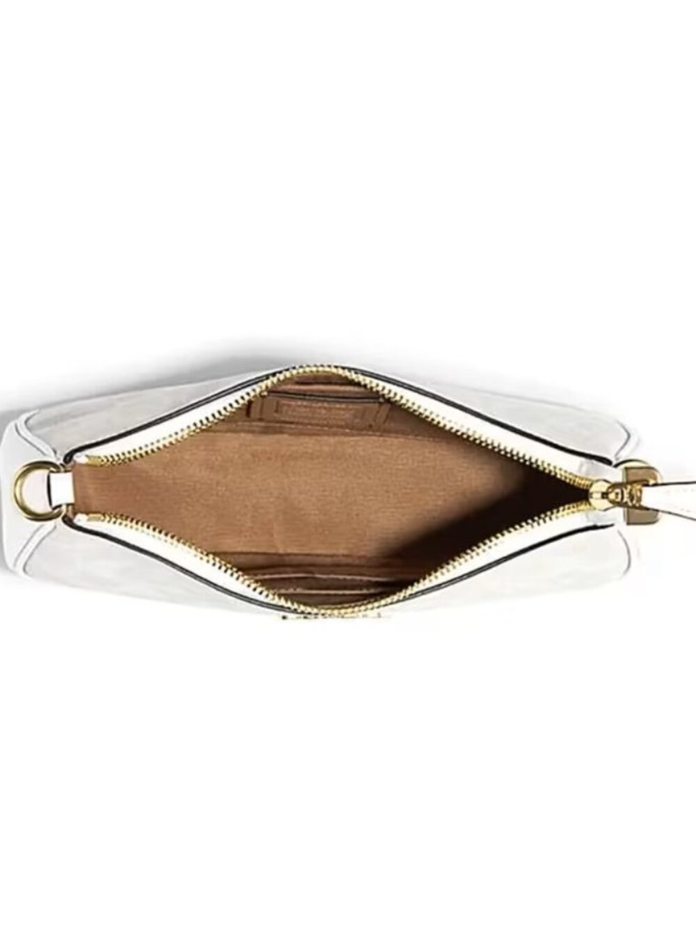 NWOT Coach White Signature Canvas Crossbody with Gold Chain Strap - Picture 2 of 9